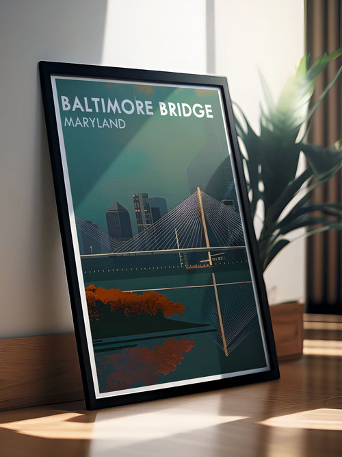 Baltimore Bridge  Framed Prints - Maryland  Home Decor - Baltimore Bridge  Living Room Decor