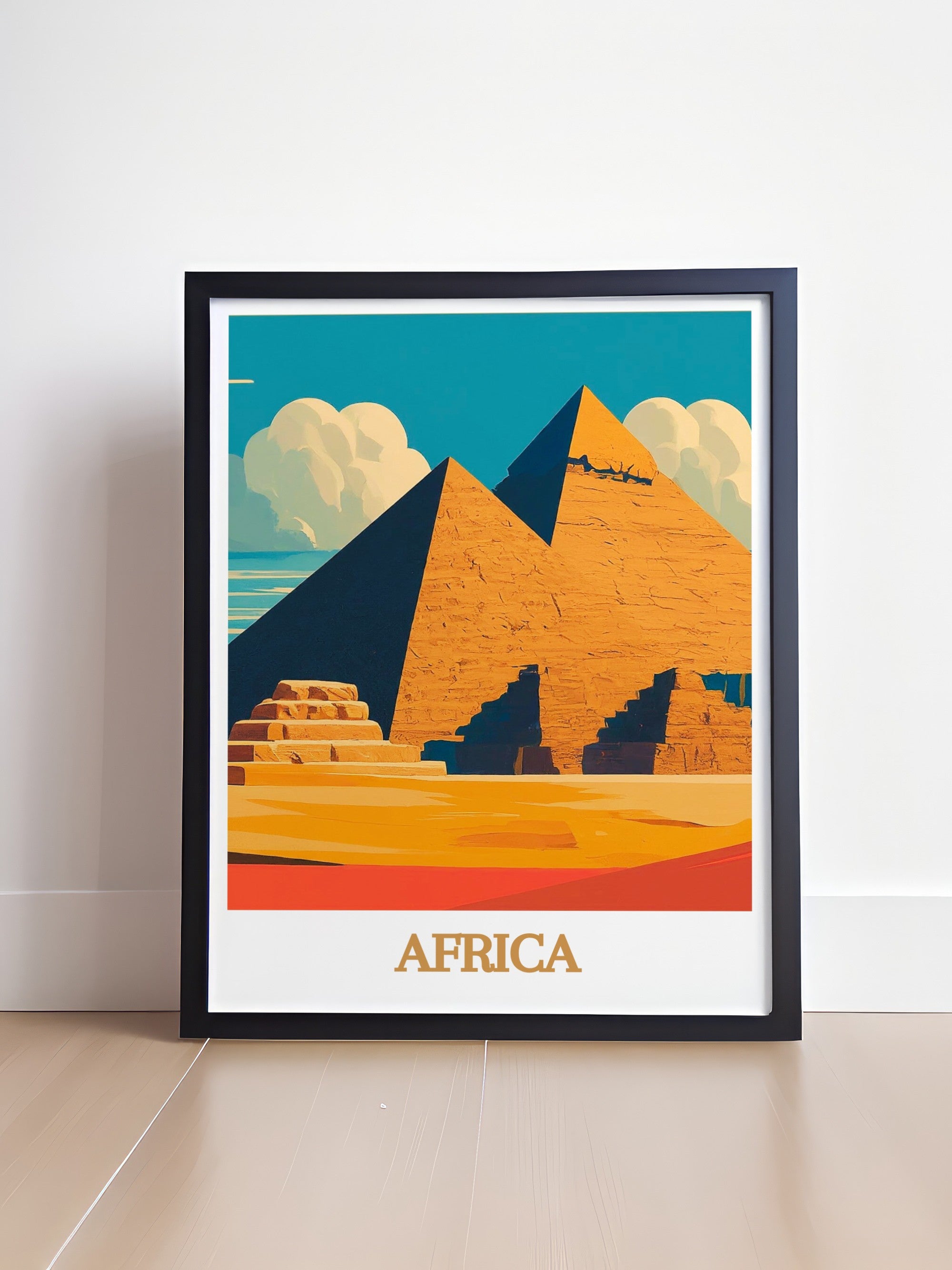 Africa  Artwork - Pyramids of Giza  Living Room Decor - Africa Ideal Home Decor