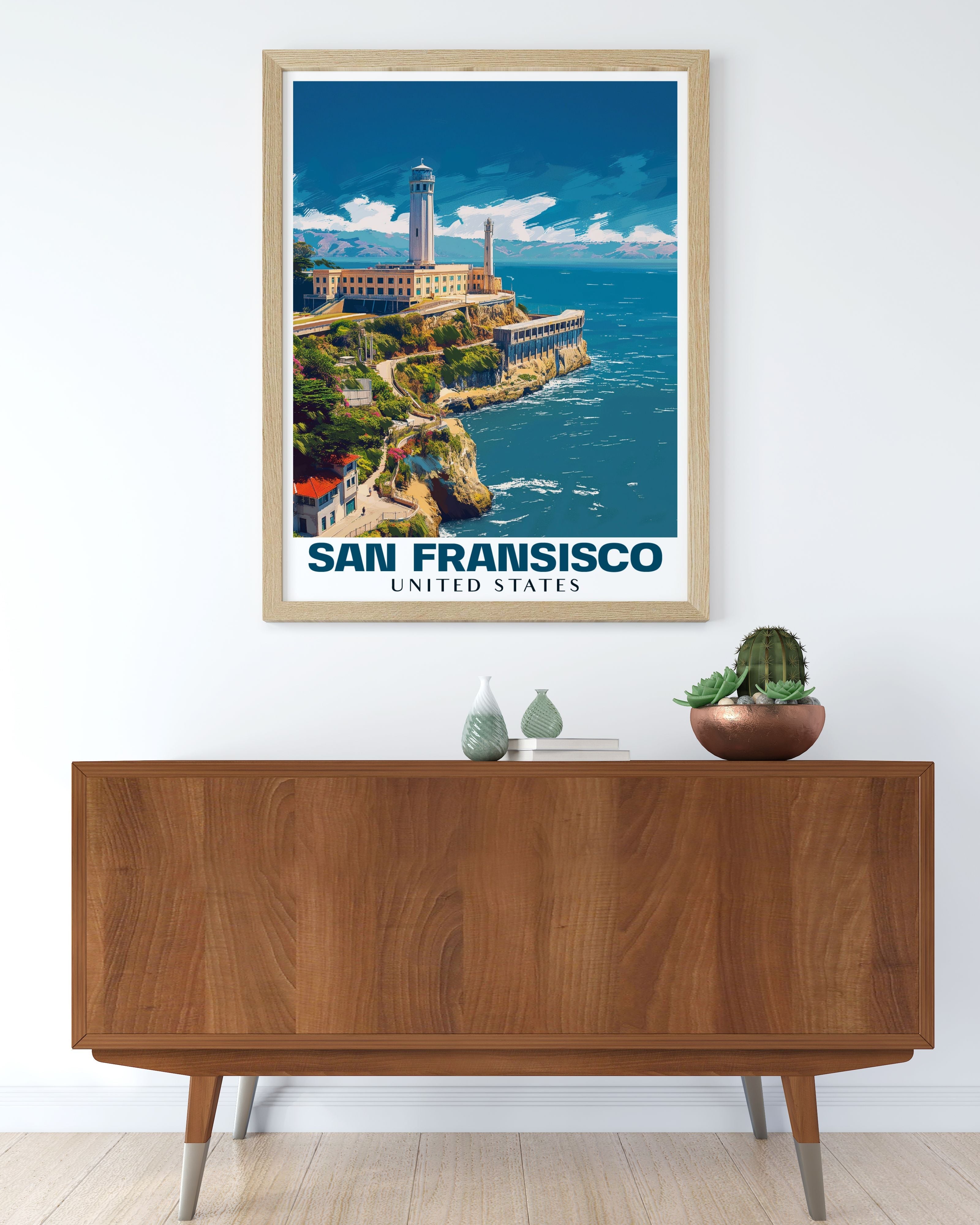 San Fransisco  Framed Prints - Alcatraz Island  Home Decor - California  Living Room Decor