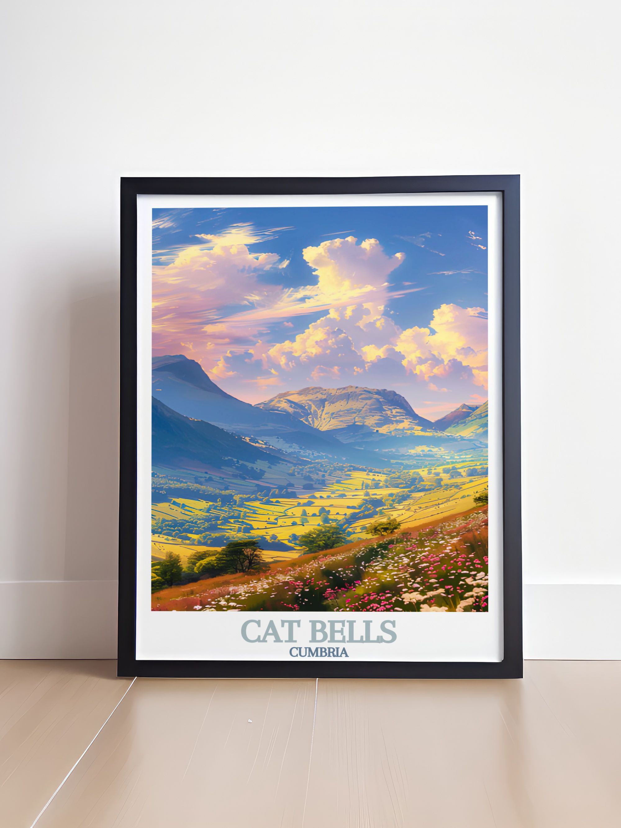 Cat Bells Cumbria  Artwork - Newlands Valley  Prints - United Kingdom Home Living Decor