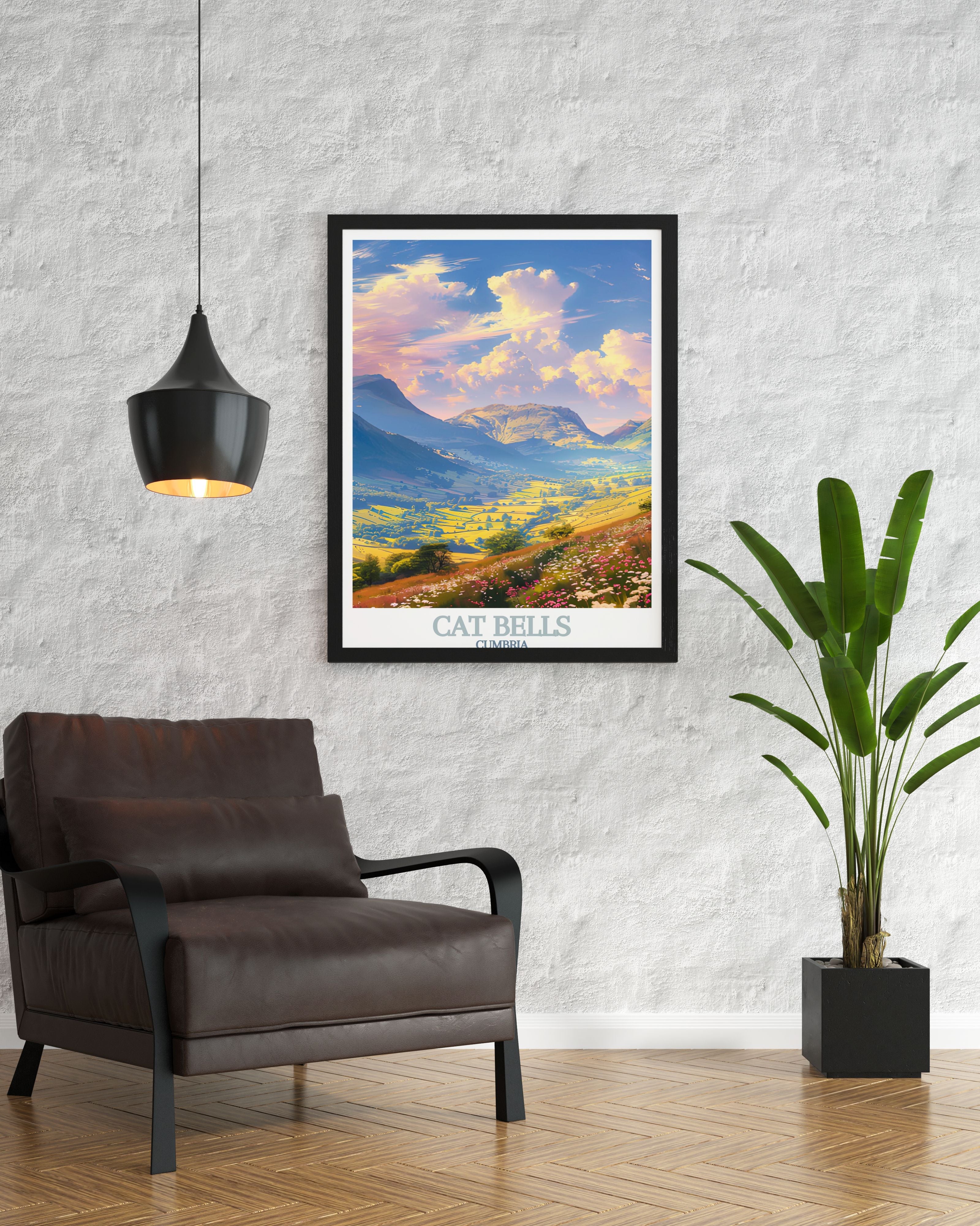 Cat Bells Cumbria  Artwork - Newlands Valley  Prints - United Kingdom Home Living Decor