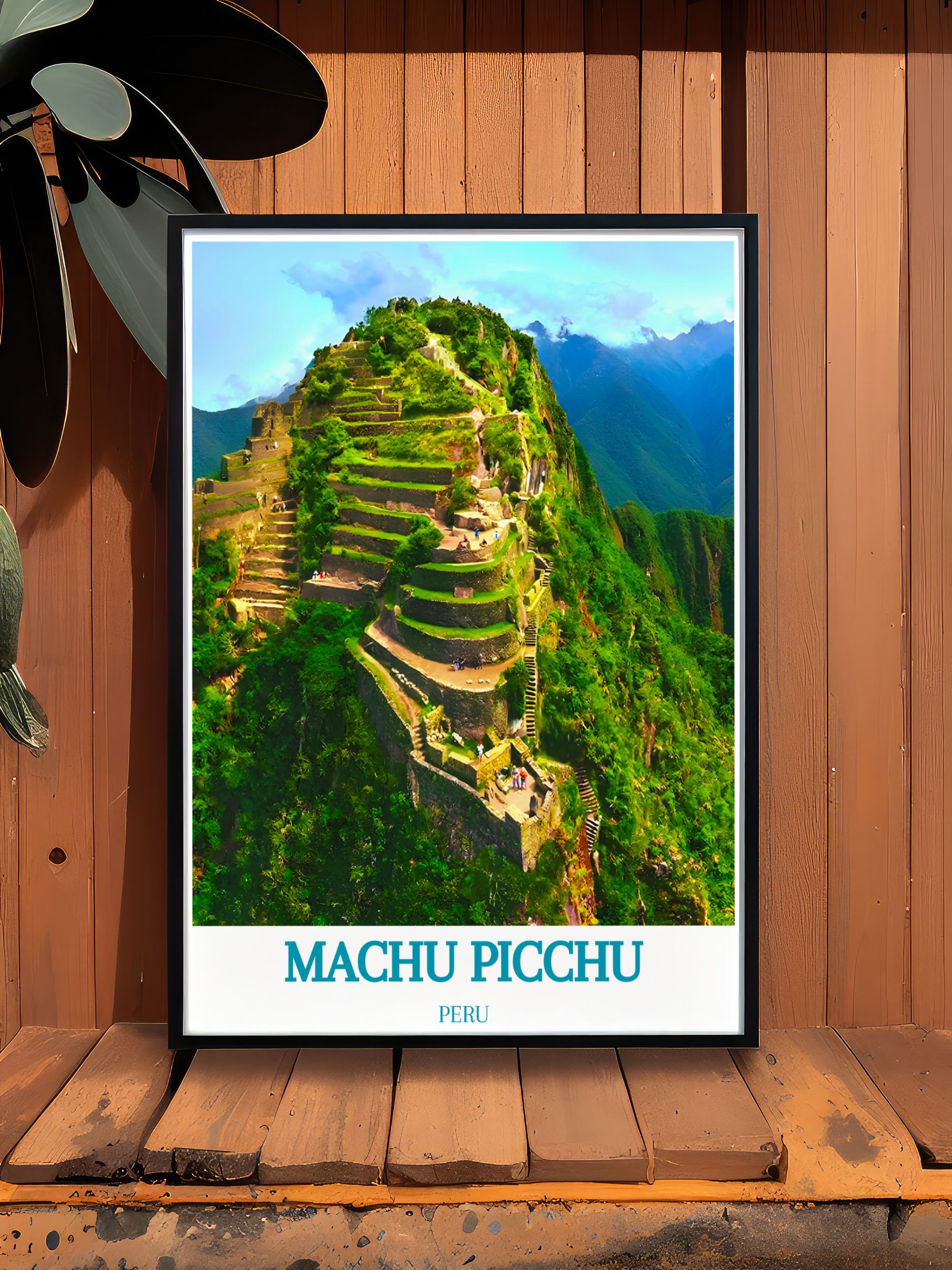 Machu Picchu Travel Art  - Huayna-Picchu  Home Decor - Peru Living Room Decor