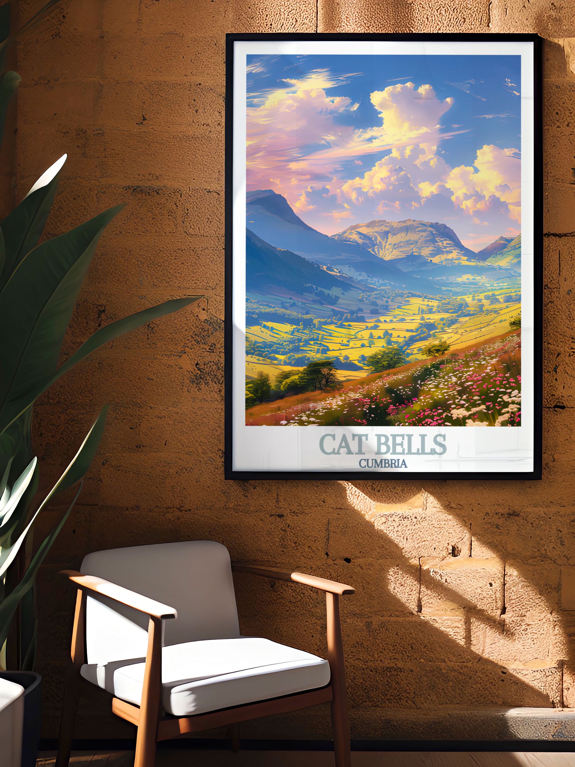 Cat Bells Cumbria  Artwork - Newlands Valley  Prints - United Kingdom Home Living Decor