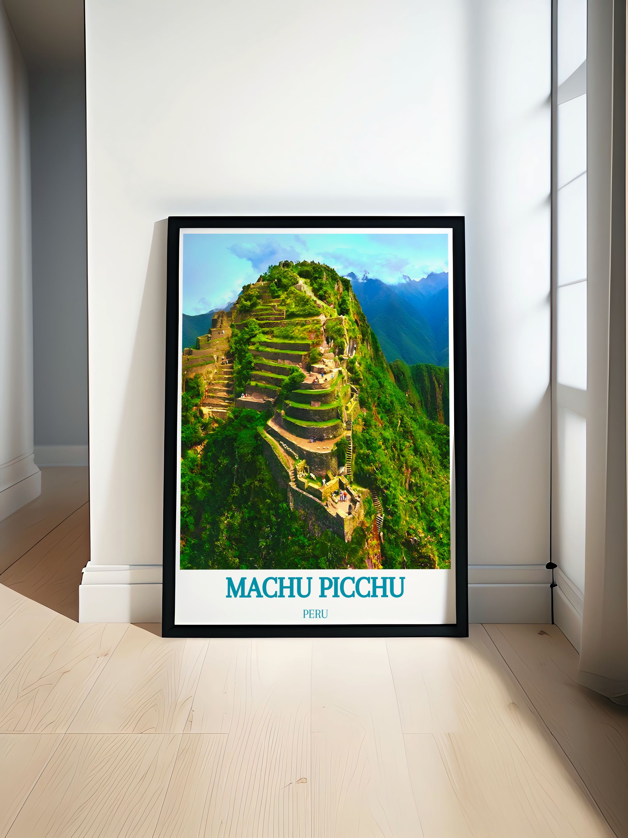 Machu Picchu Travel Art  - Huayna-Picchu  Home Decor - Peru Living Room Decor