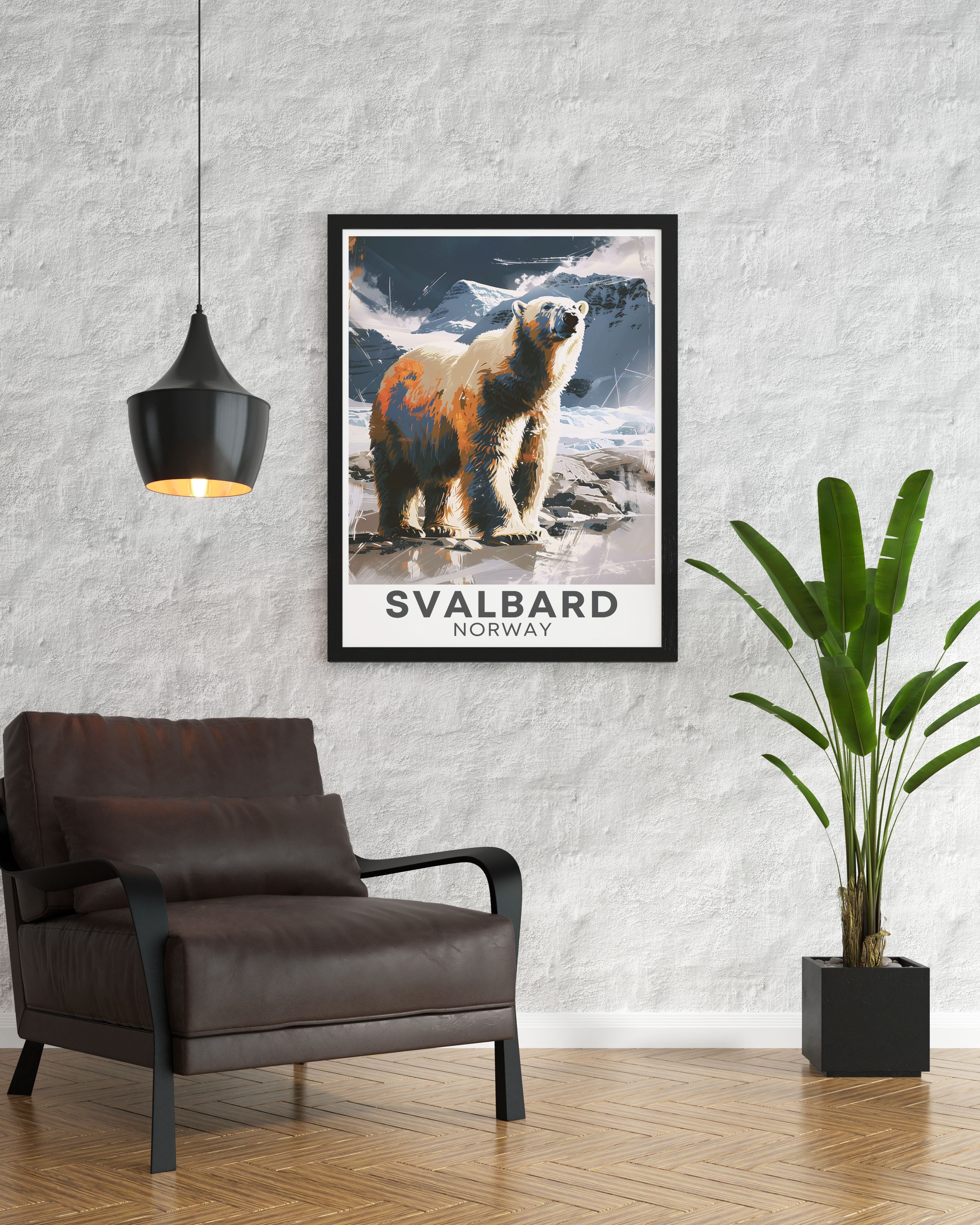 Svalbard Vintage Prints Polar Bears Ideal Home Decor Norway Stunning Living Room Decor