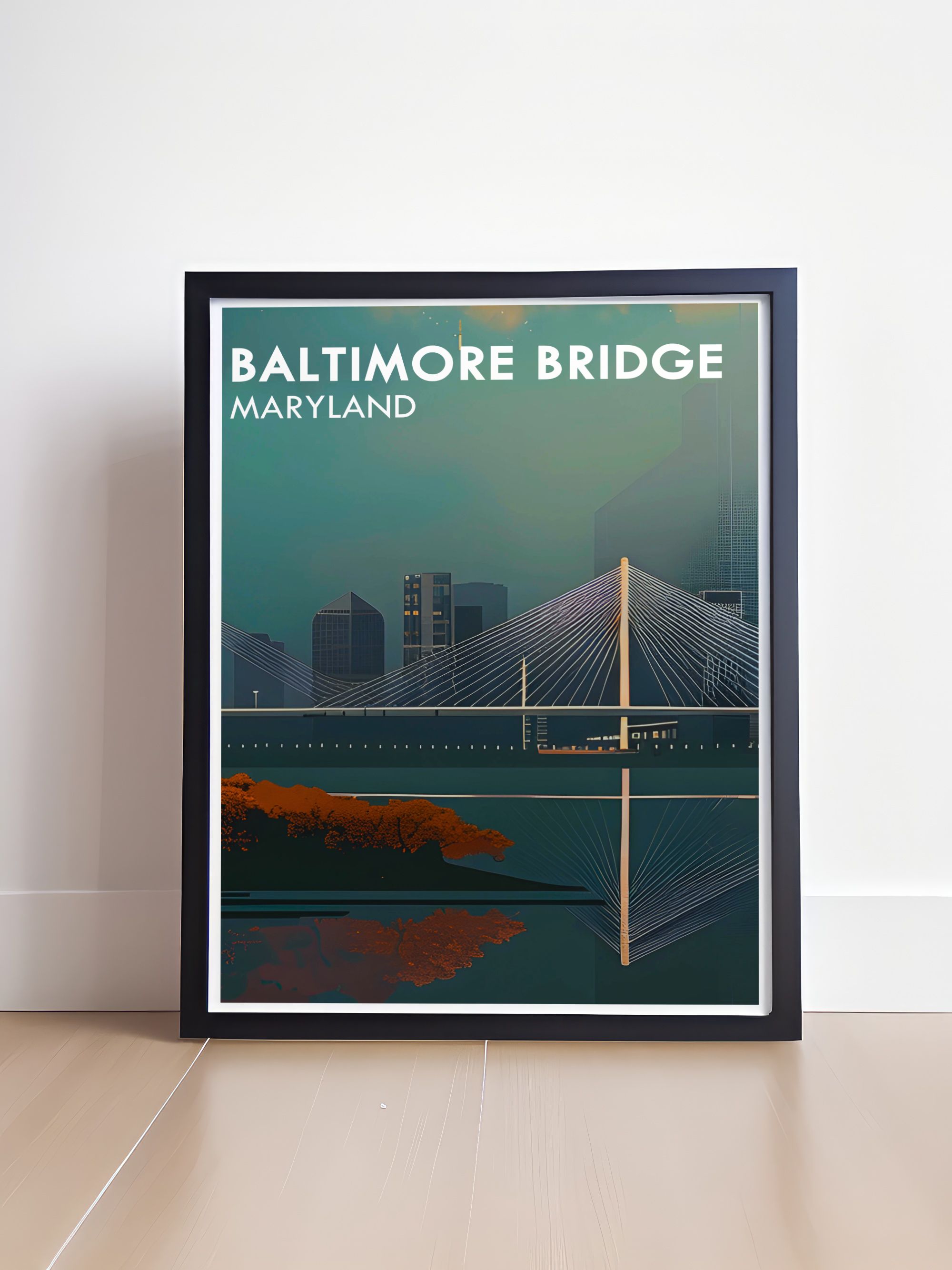 Baltimore Bridge  Framed Prints - Maryland  Home Decor - Baltimore Bridge  Living Room Decor
