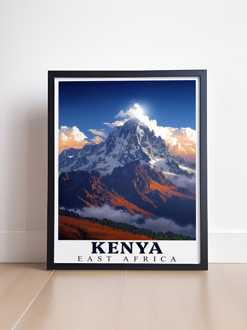 Kenya Art - Mount Kenya Ideal Home Decor - East Africa Living Room Decor