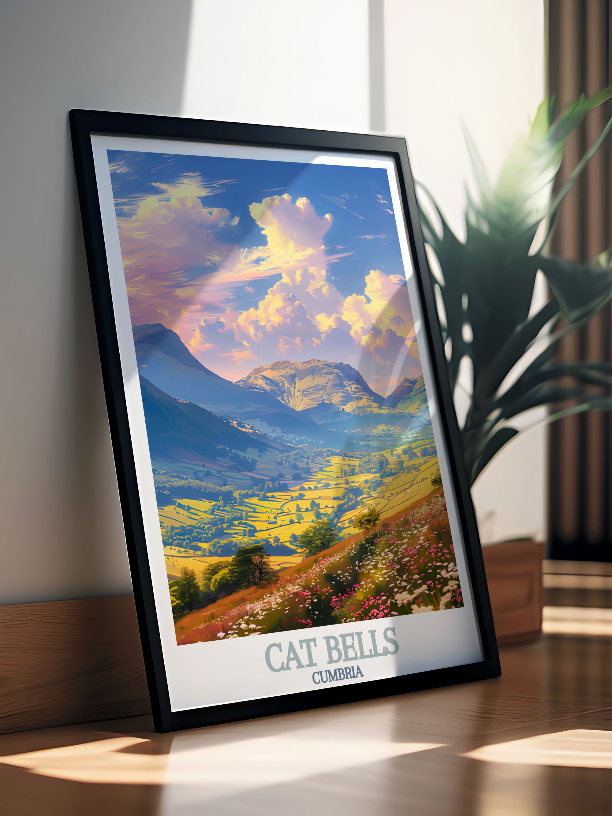 Cat Bells Cumbria  Artwork - Newlands Valley  Prints - United Kingdom Home Living Decor