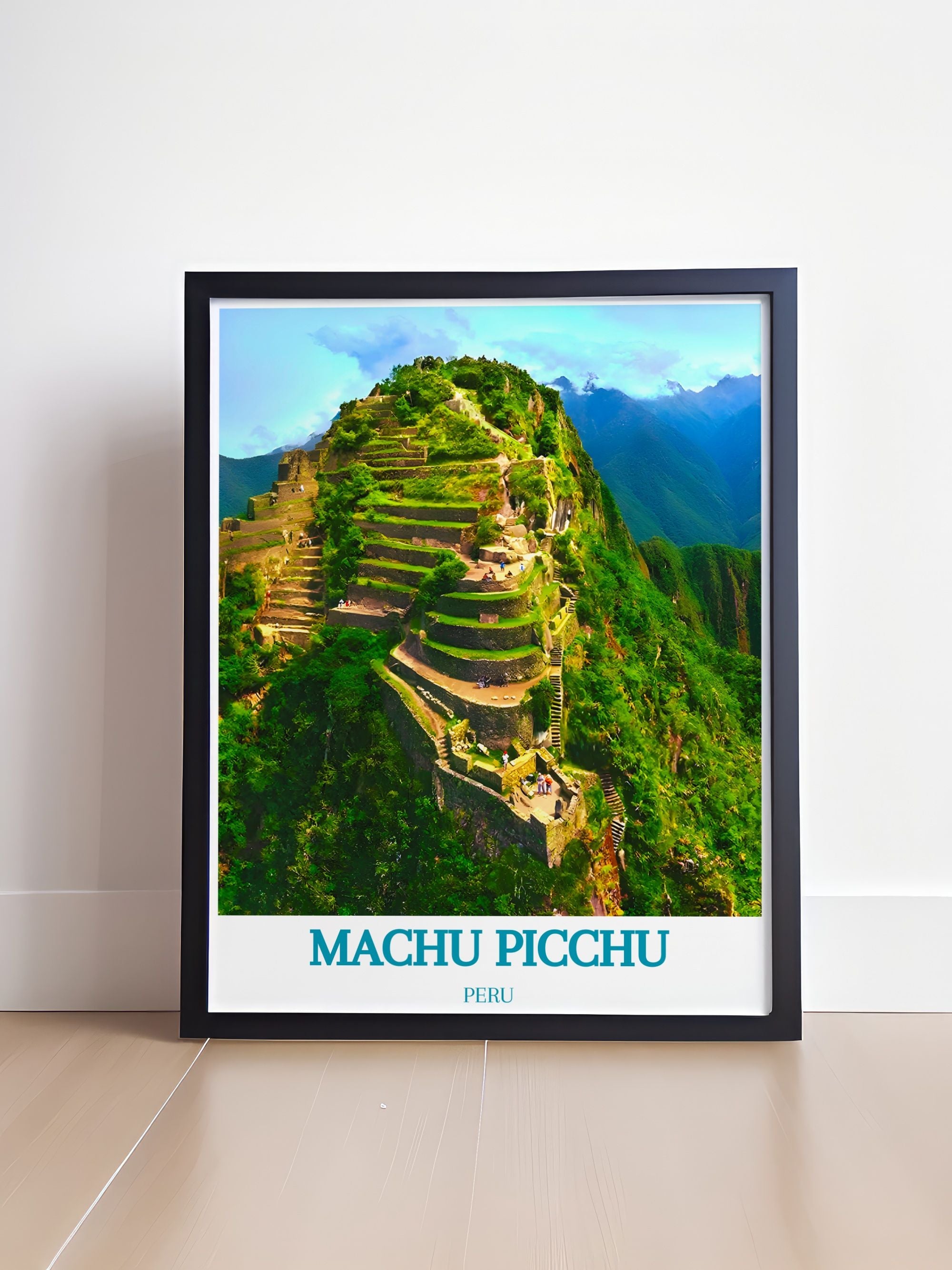 Machu Picchu Travel Art  - Huayna-Picchu  Home Decor - Peru Living Room Decor