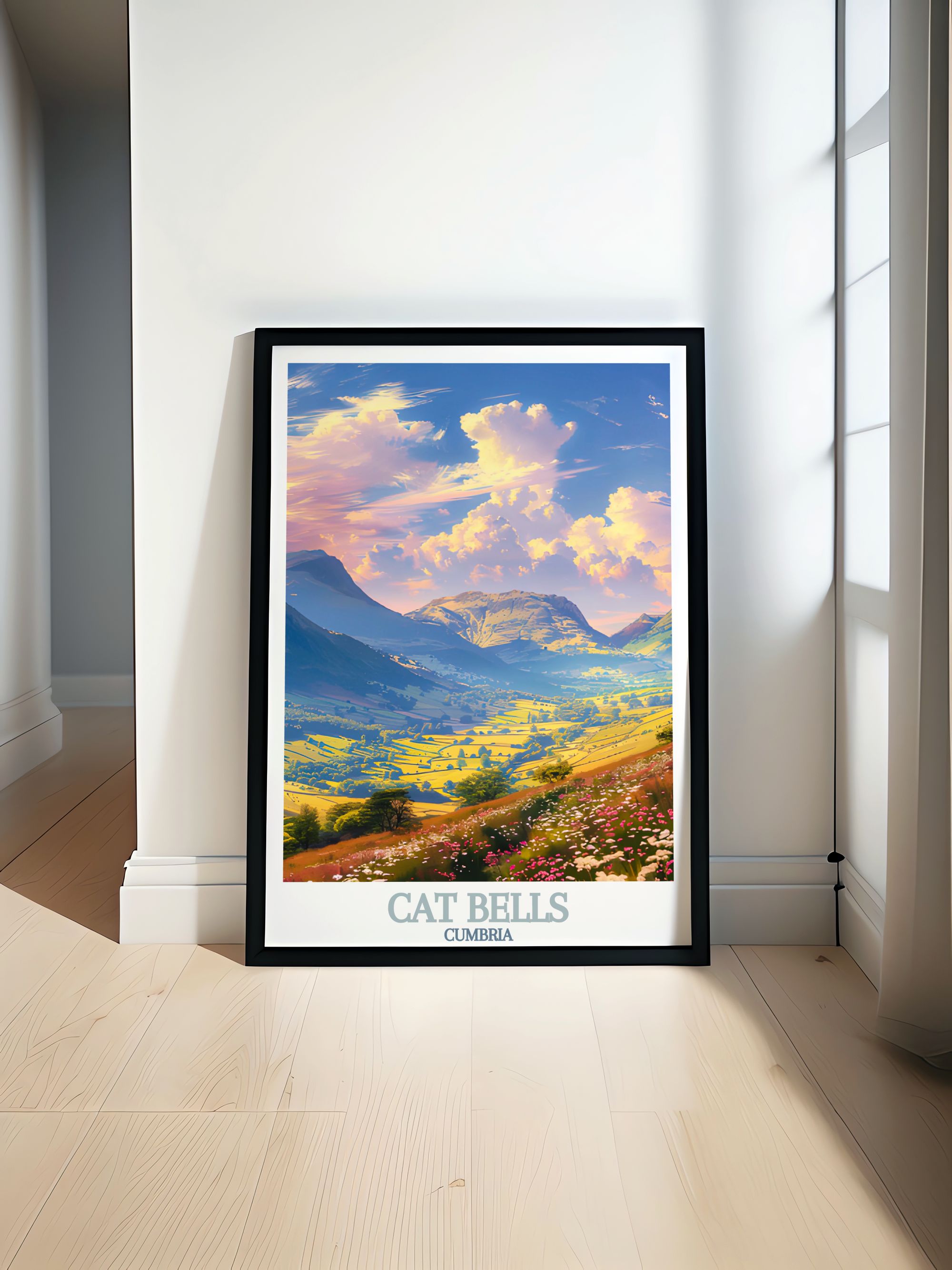 Cat Bells Cumbria  Artwork - Newlands Valley  Prints - United Kingdom Home Living Decor